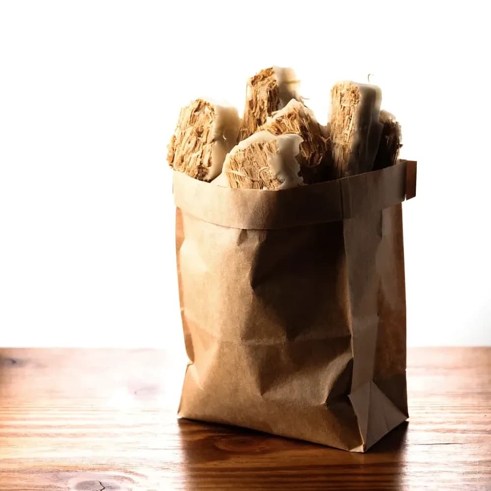 Allume-feux laine de bois — sac de 50