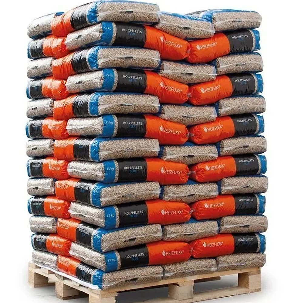 Granulés HEIZFUXX 15 kg bleu — palette de 65 sacs