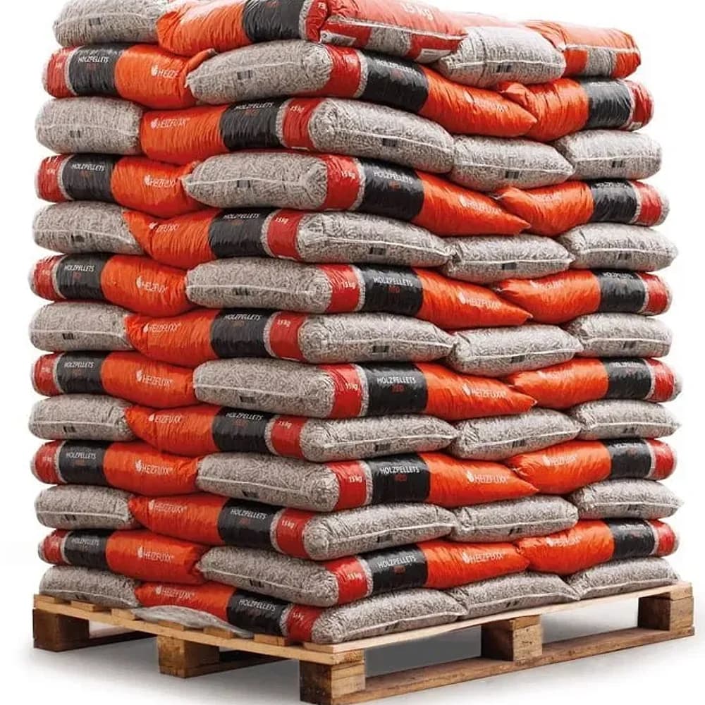 Granulés HEIZFUXX 15 kg rouge — palette de 65 sacs