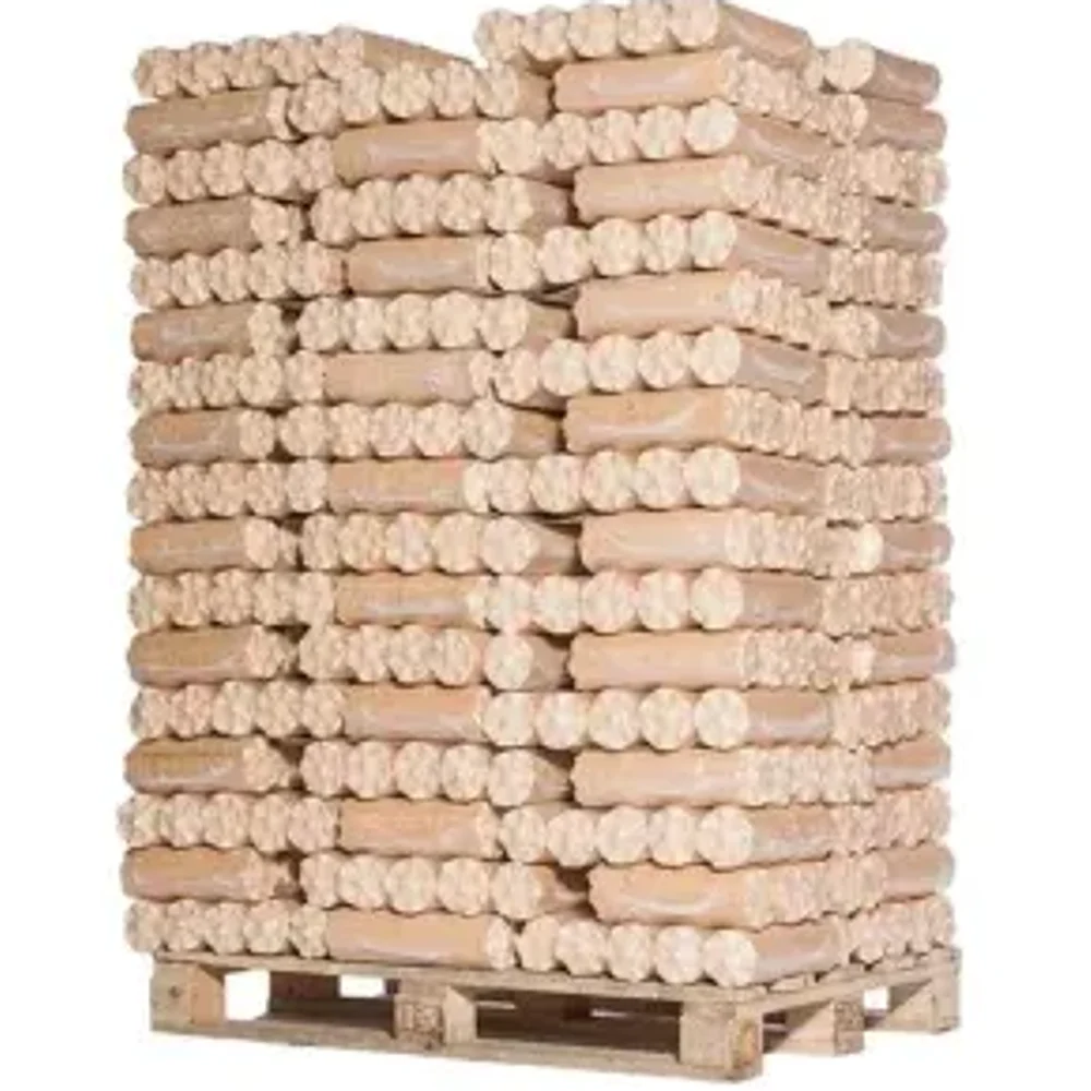 Bûches densifiées 100 % résineux — palette de 960 kg
